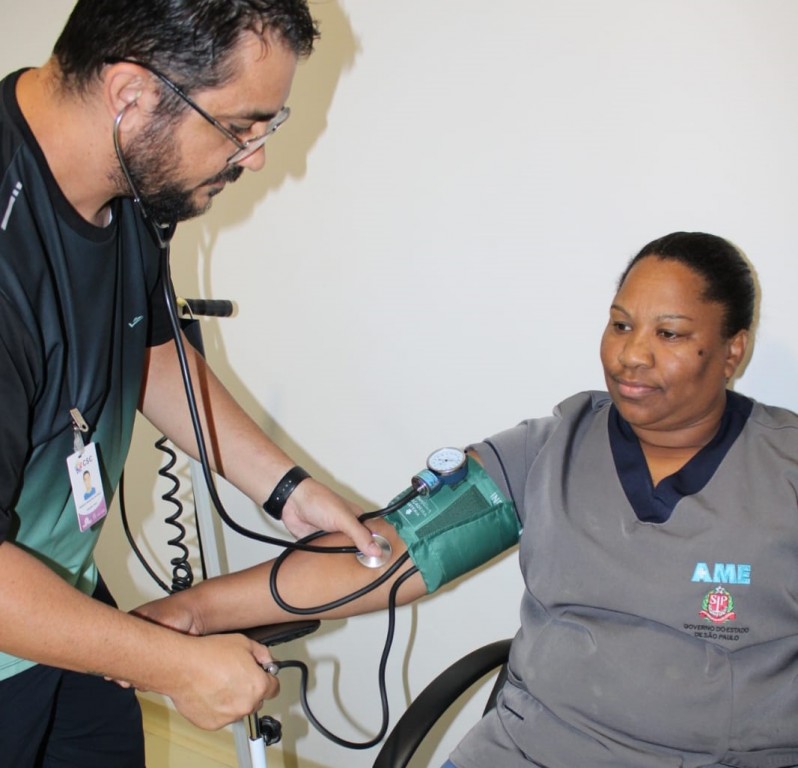 A hipertensão foi foco na Blitz da Saúde com os colaboradores do AME Catanduva