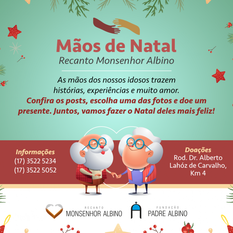 Recanto promove “Mãos de Natal” para presentear idosos