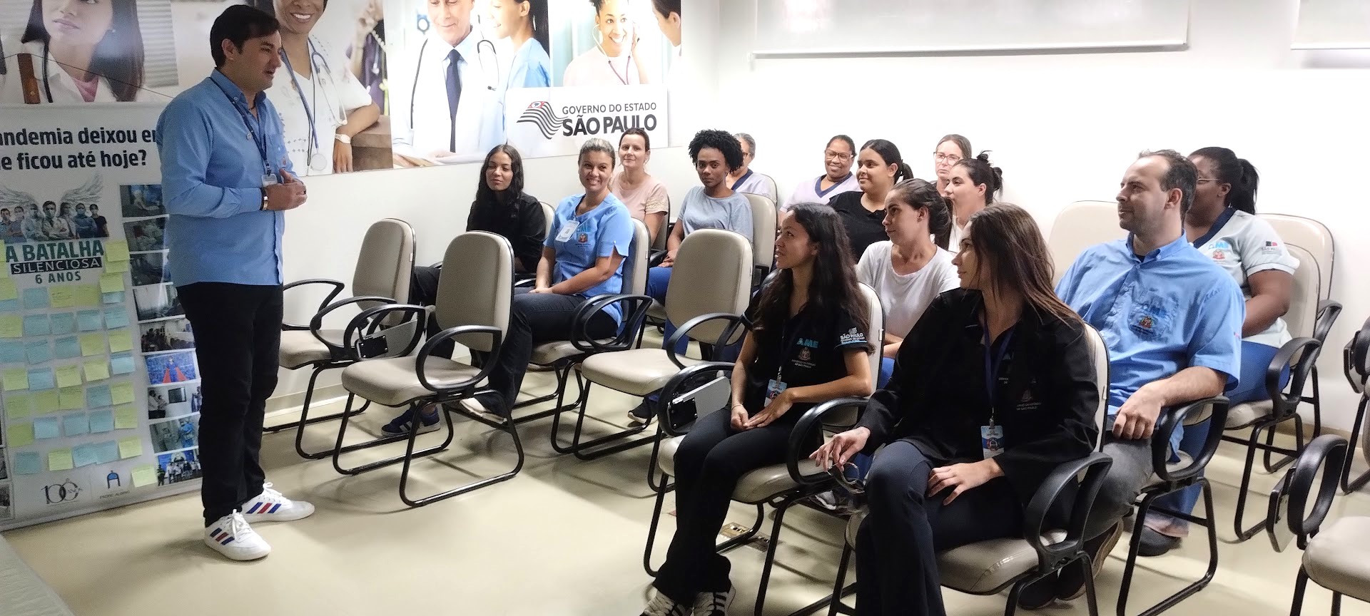 Colaboradores do AME participam de capacitação sobre gestão de resíduos e uso de EPIs