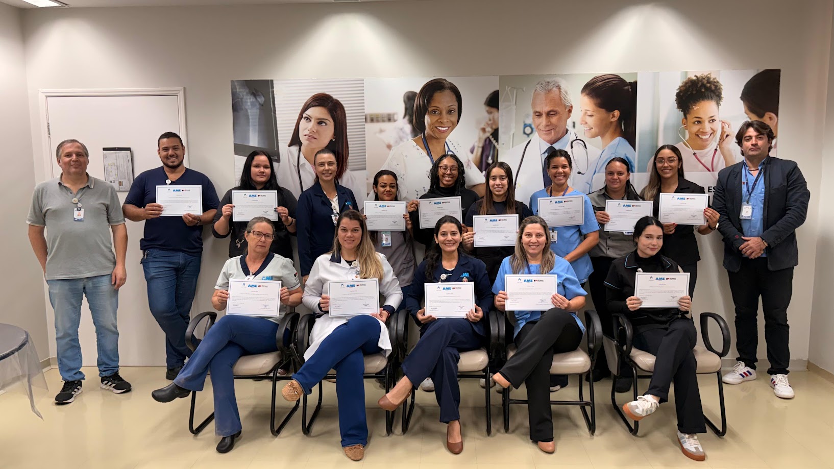 Brigadistas do AME recebem certificados 