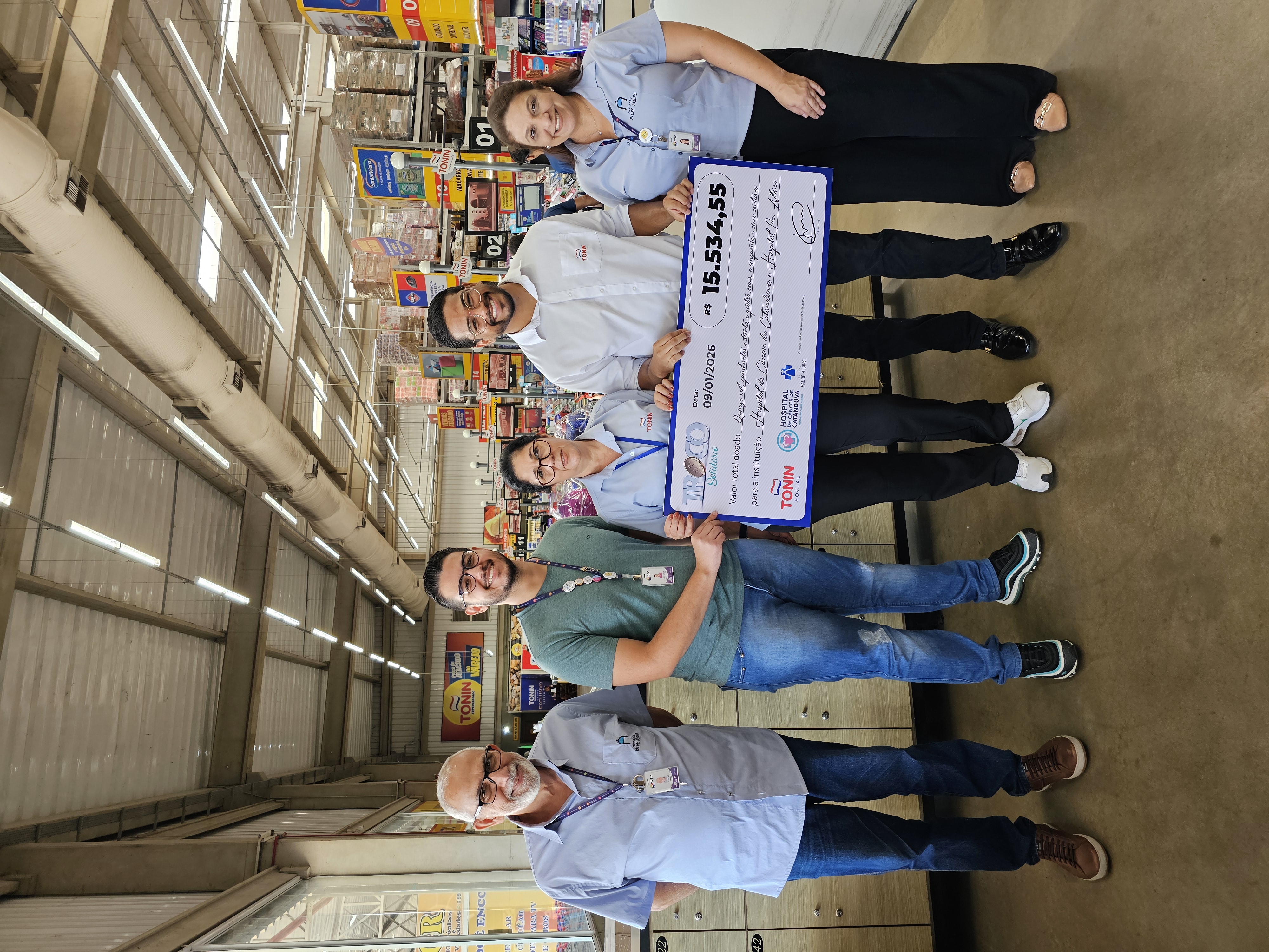 Troco Solidário do Tonin destina mais de R$ 15 mil ao HCC