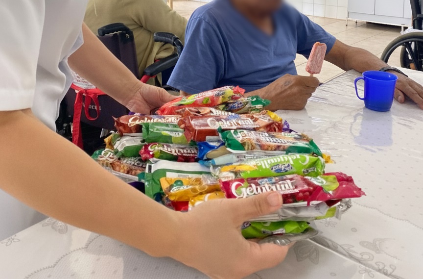 Tarde de sorvetes leva alegria e solidariedade ao Recanto Monsenhor Albino