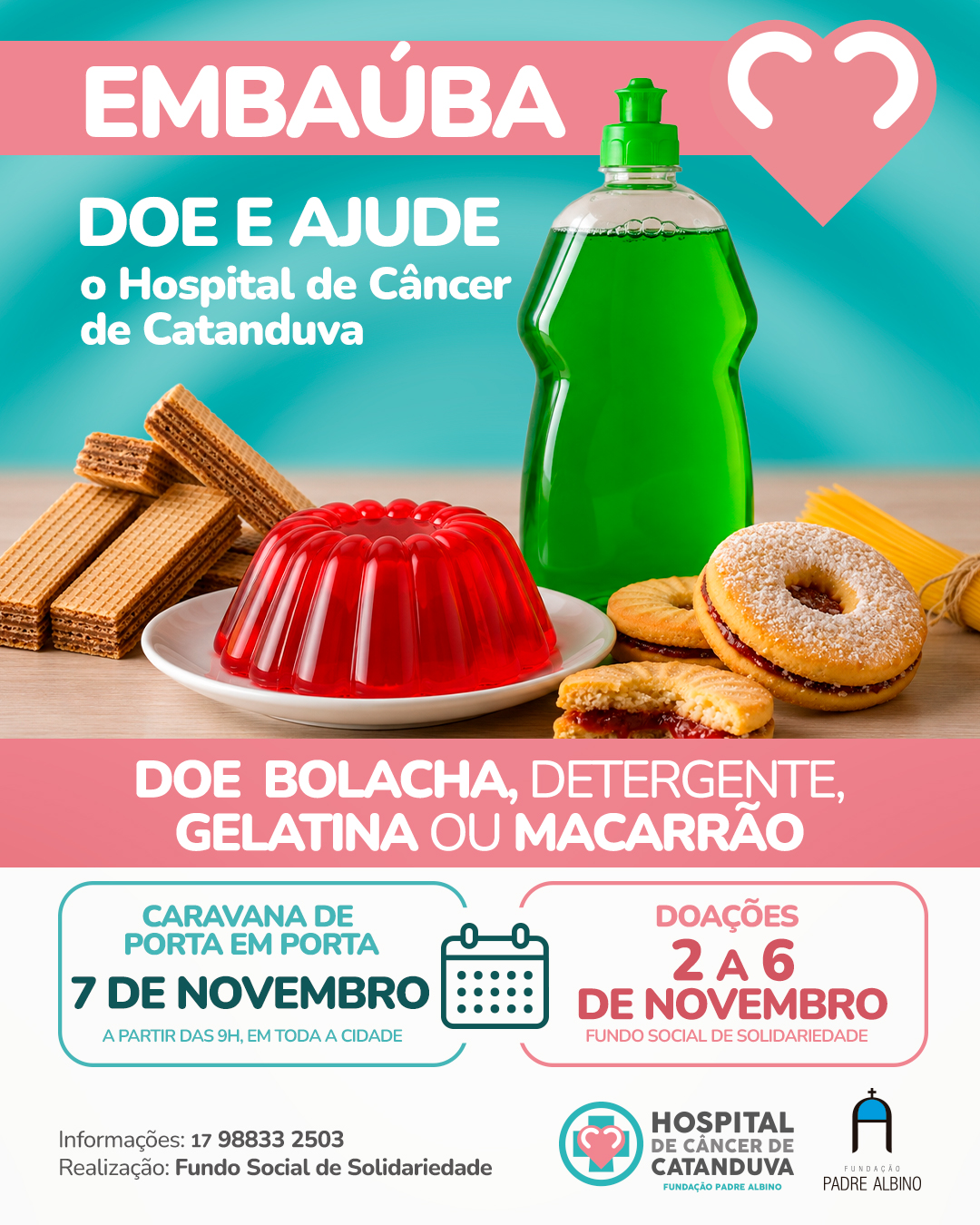 Embaúba realiza campanha “Doe e Ajude o HCC”