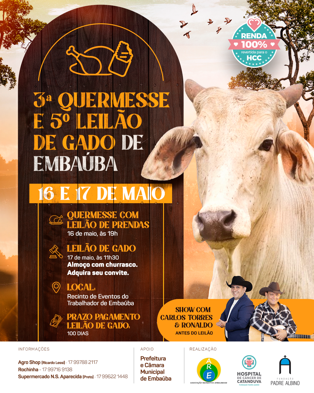 Embaúba realiza quermesse e leilão em prol do HCC
