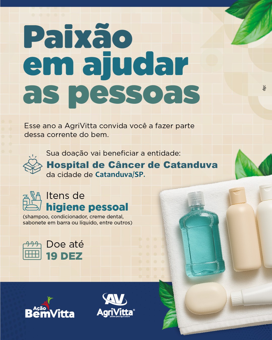 AgriVitta lança campanha “Paixão em ajudar as pessoas” em prol do HCC