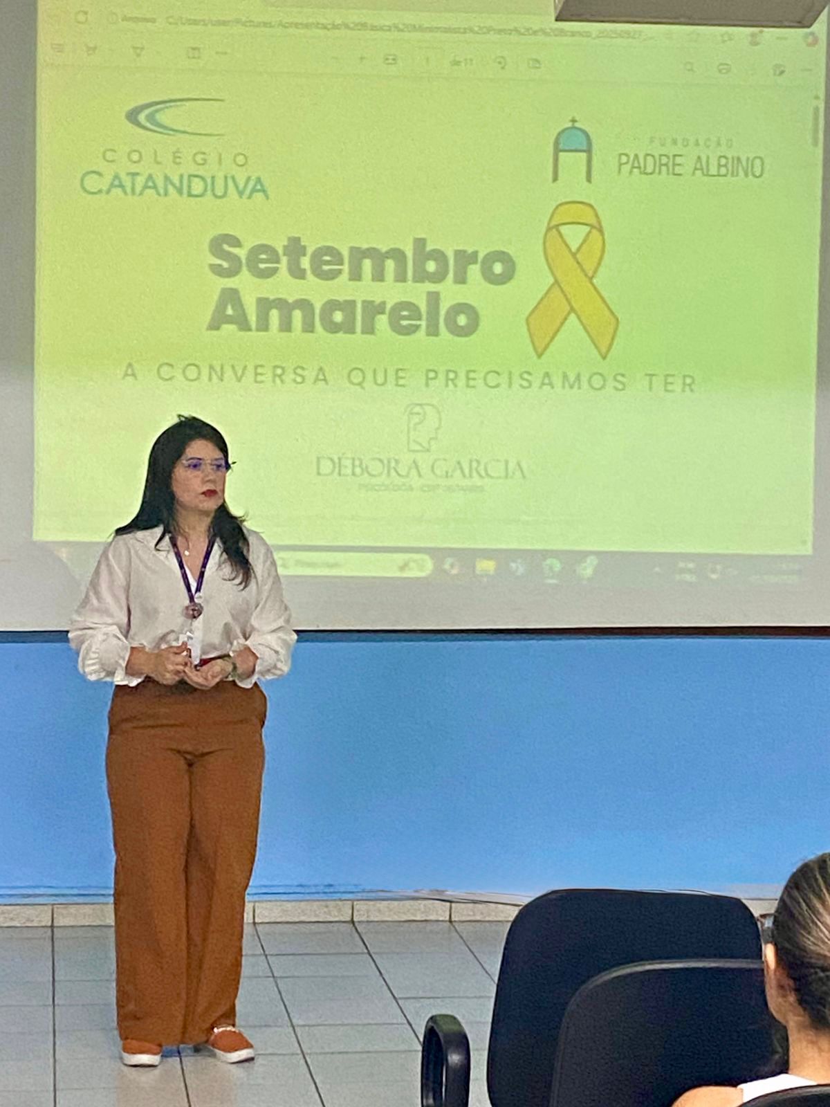 Setembro Amarelo é tema da 'Escola de Pais' do Colégio Catanduva