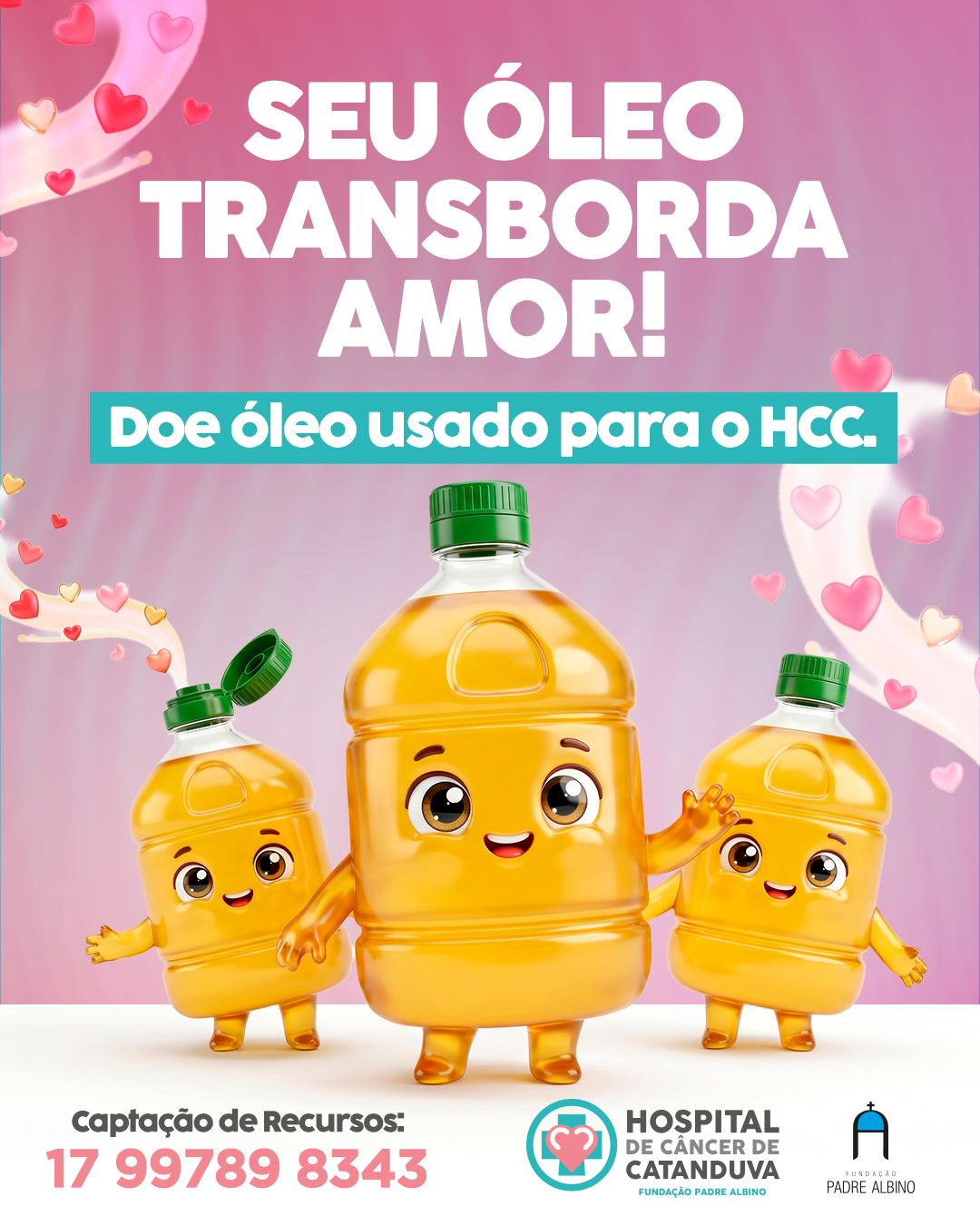 HCC lança campanha de arrecadação de óleo de cozinha usado