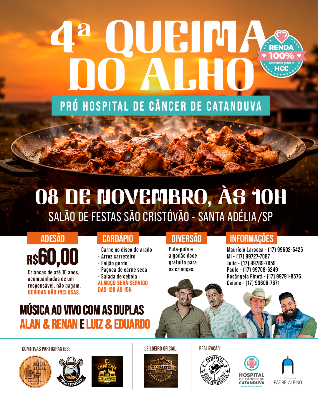 Santa Adélia realiza 4ª Queima do Alho em novembro