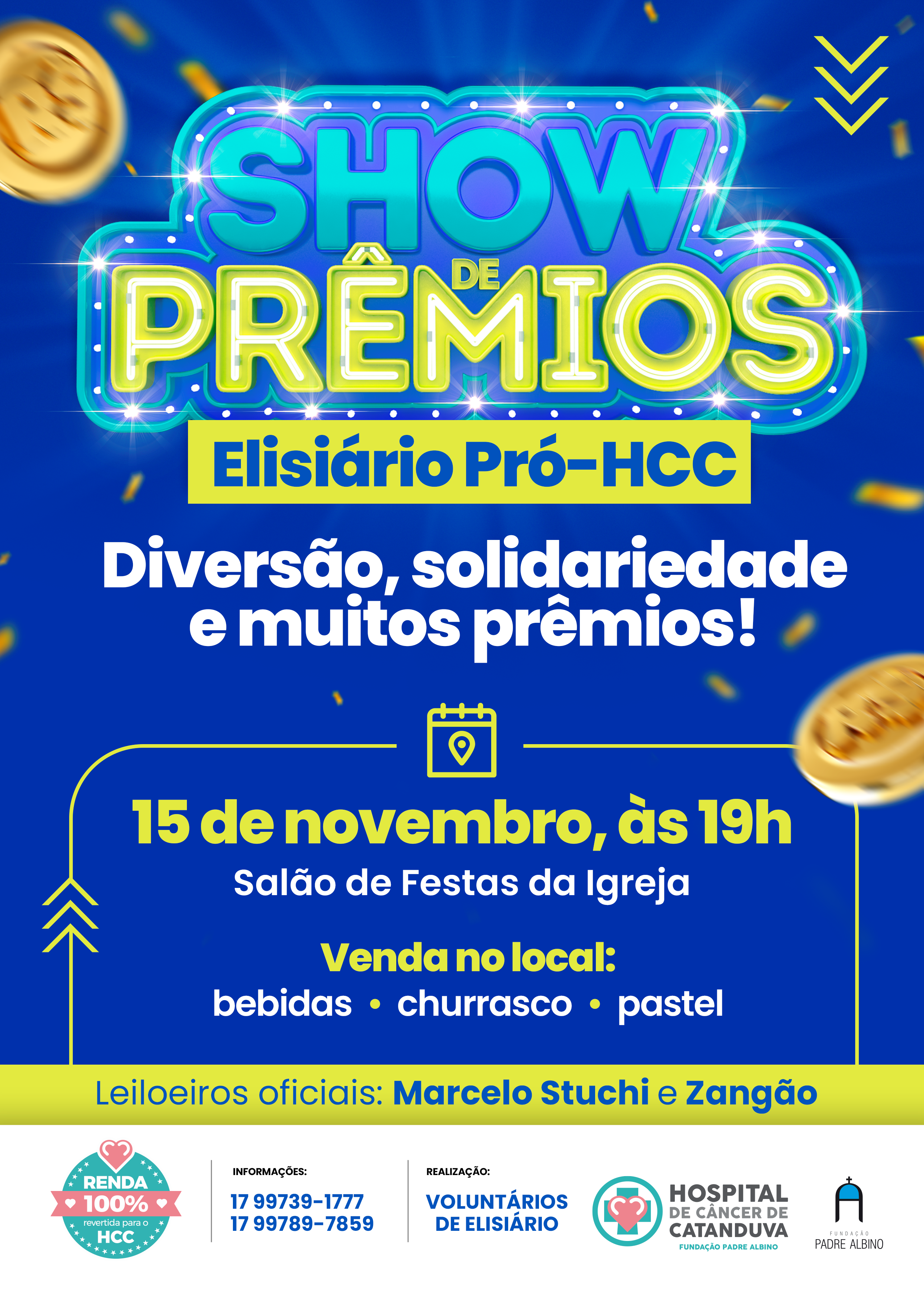 Show de Prêmios de Elisiário em prol do HCC acontece dia 15