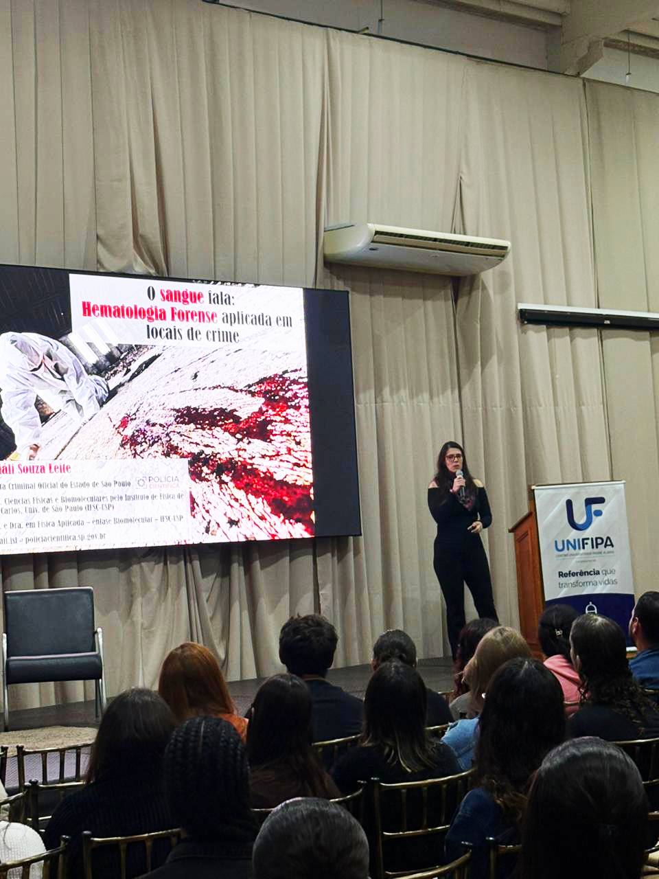 Liga da Biomedicina UNIFIPA realiza palestra sobre hematologia forense aplicada em locais de crime