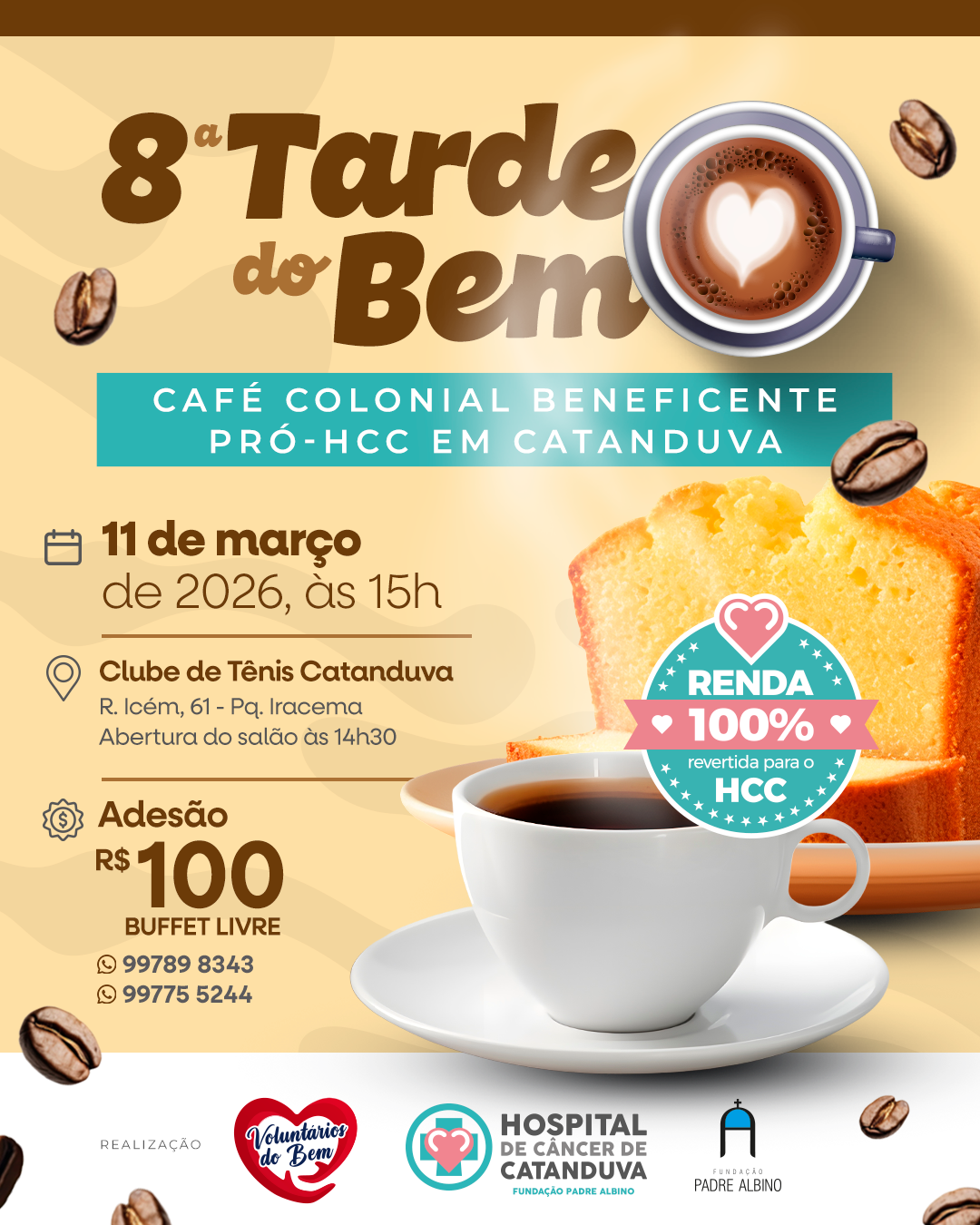 8ª Tarde do Bem acontece no dia 11 de março