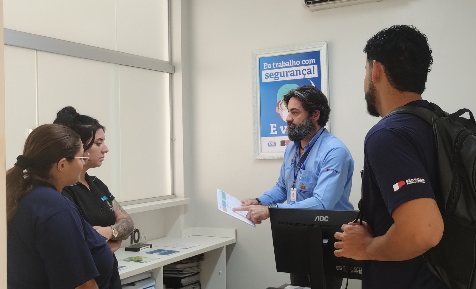 AME atualiza mapas de risco e orienta equipes sobre rotas de fuga 