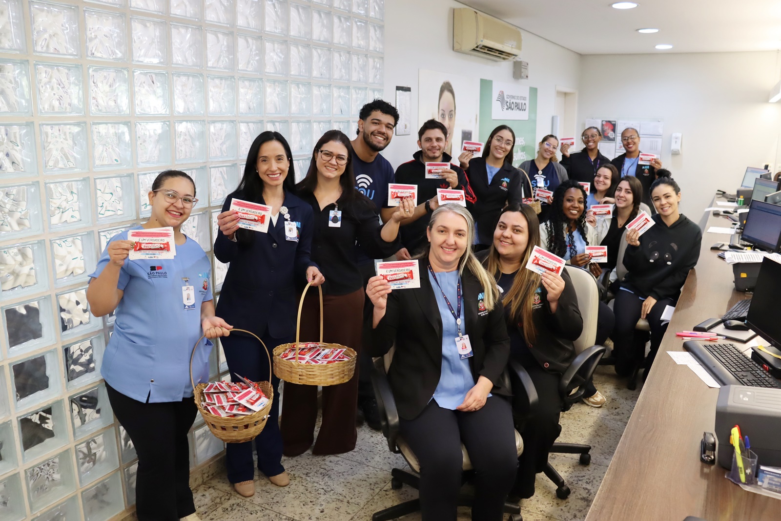 AME celebra conquista do Certificado ONA com ação de agradecimento aos colaboradores