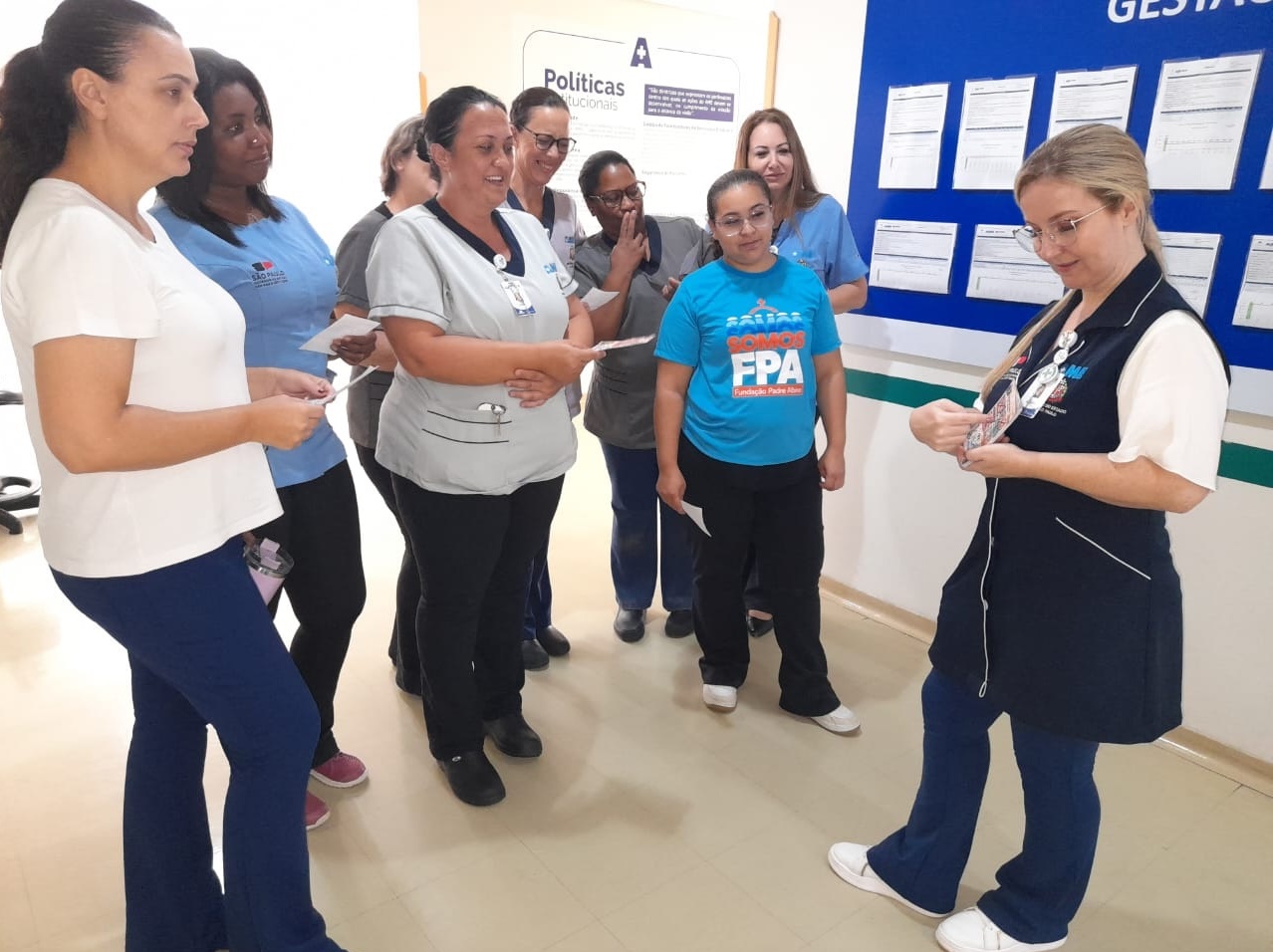 AME promove ação sobre higiene das mãos durante o Carnaval