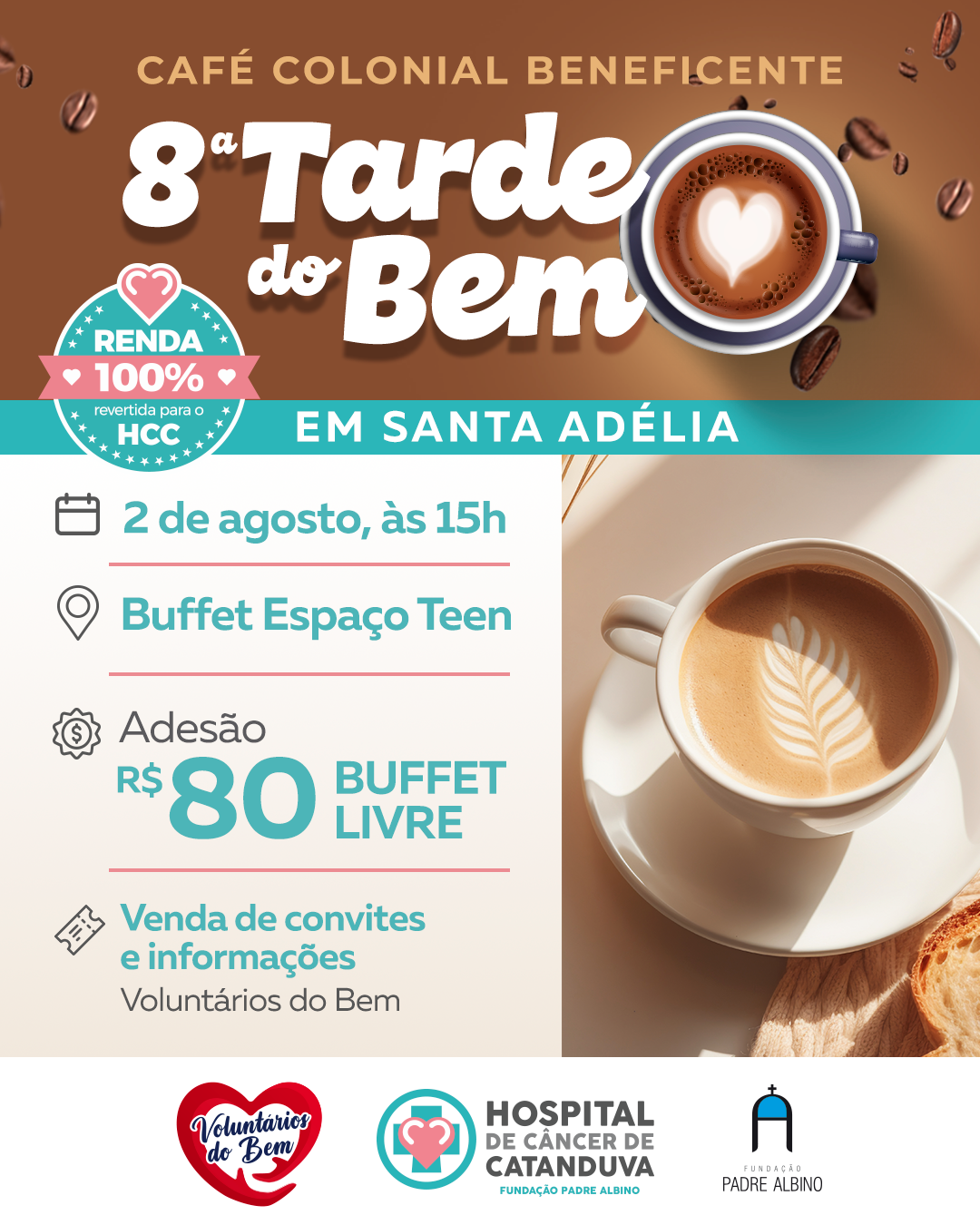 Tarde do Bem em Santa Adélia dia 2 de agosto