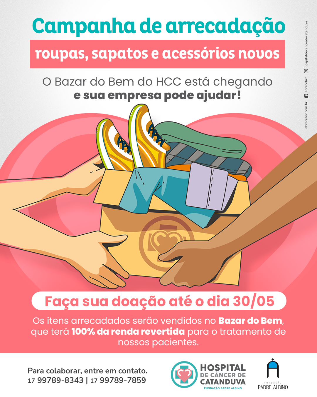 HCC arrecada itens novos para o Bazar do Bem