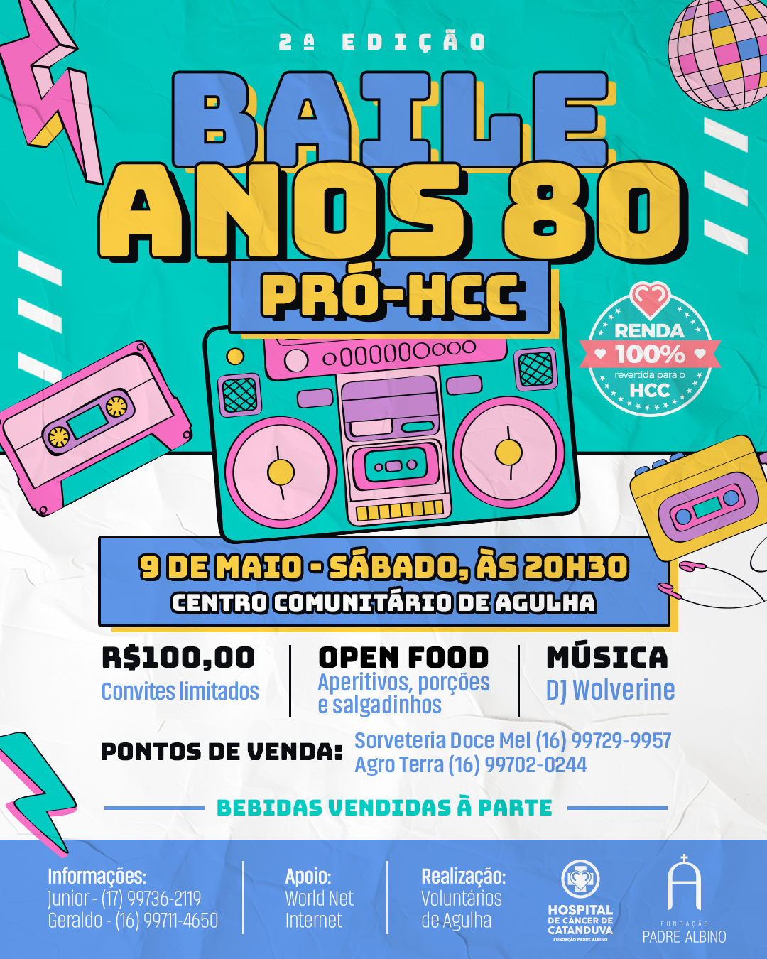 2ª edição do Baile Anos 80 acontece em Agulha