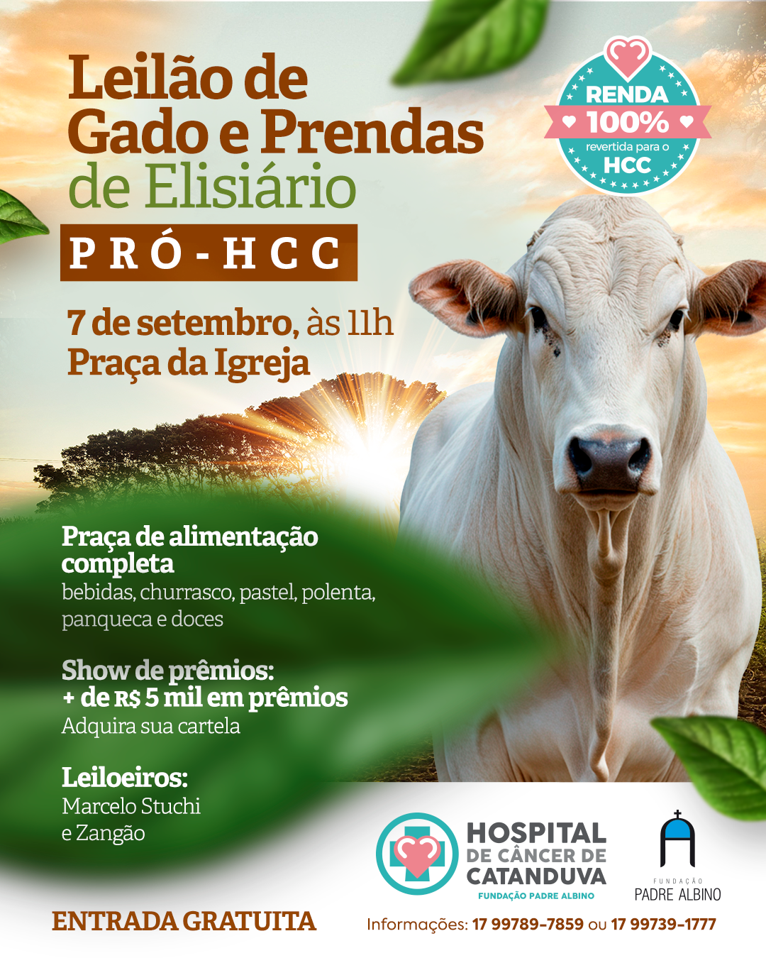 Leilão de Gado e Prendas de Elisiário terá R$ 5 mil em prêmios