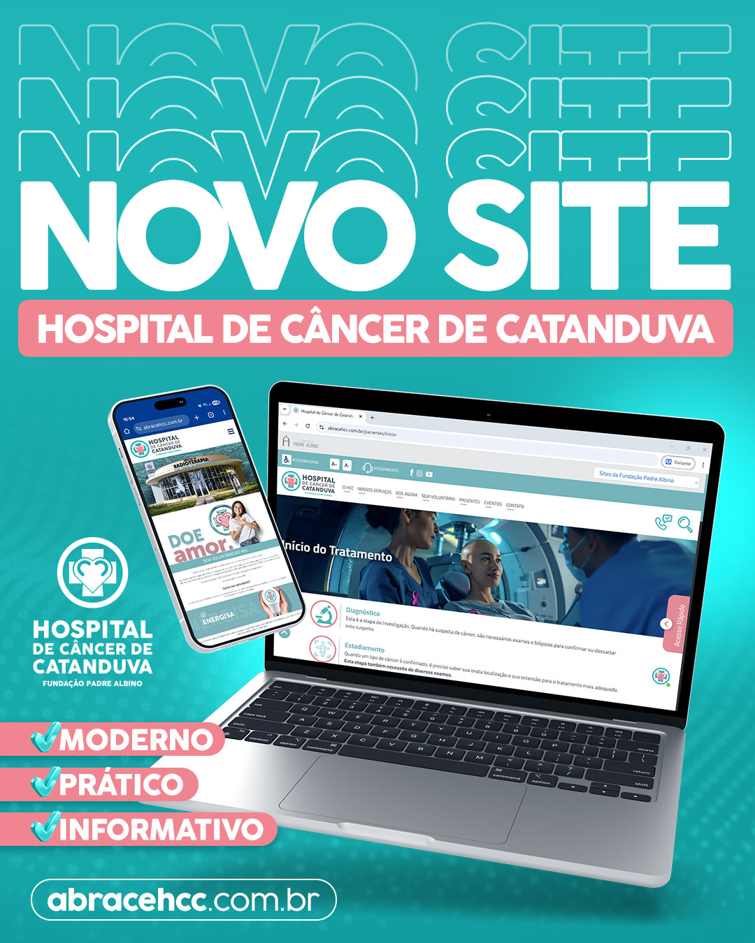 Novo site do HCC é lançado com visual moderno e navegação mais prática