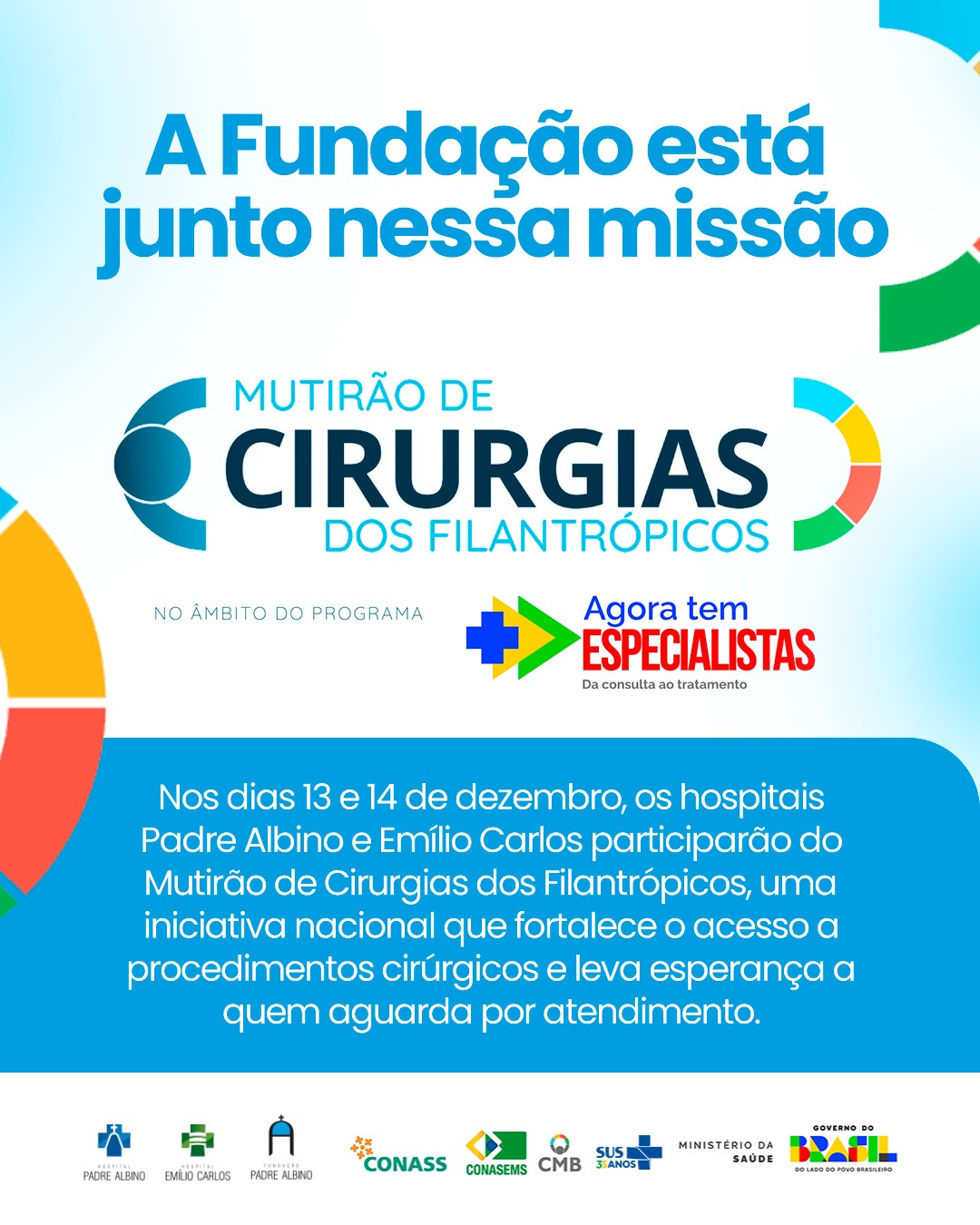FPA realiza Mutirão de Cirurgias dos Filantrópicos nos dias 13 e 14