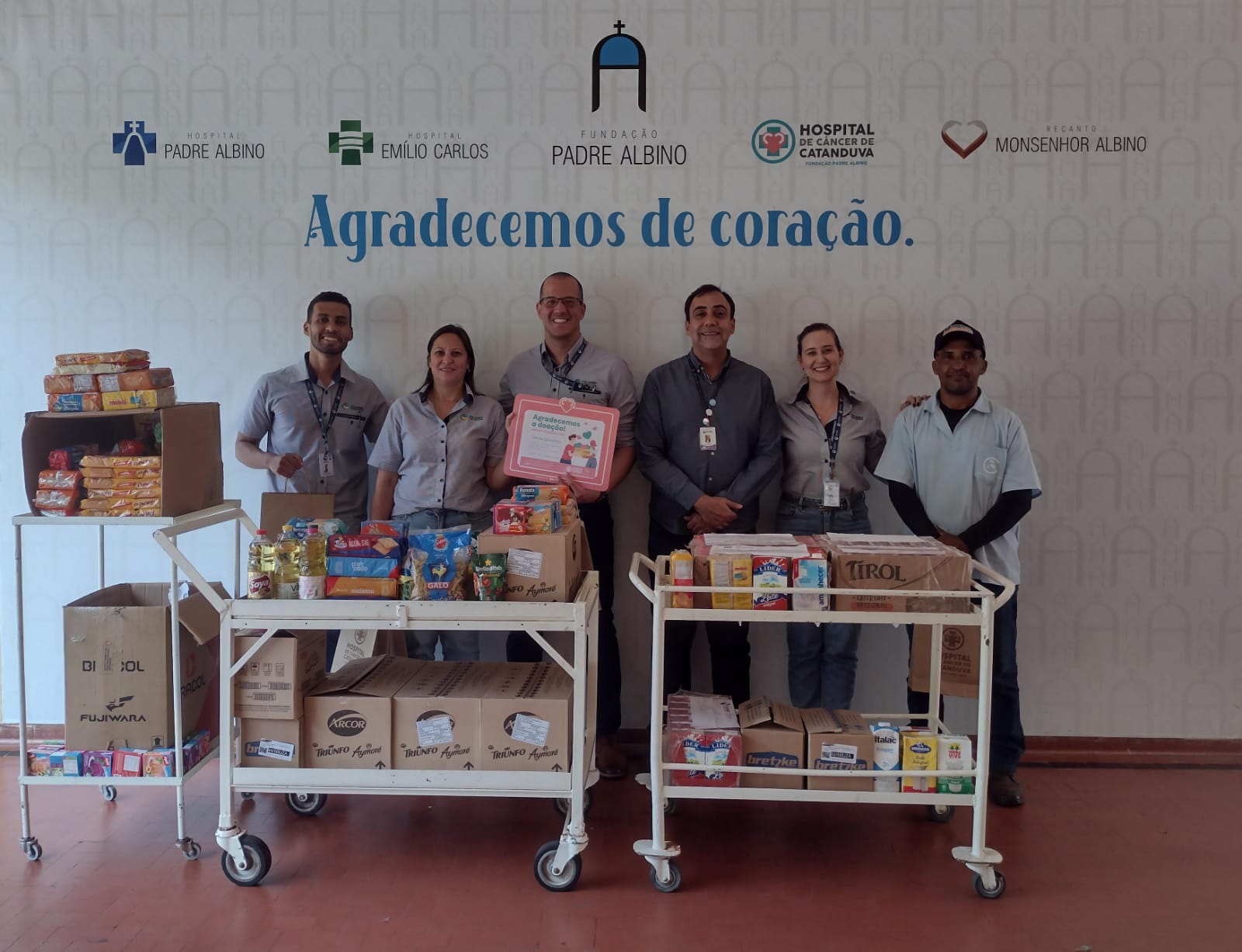 Colombo Agroindústria doa alimentos para a Fundação Padre Albino 