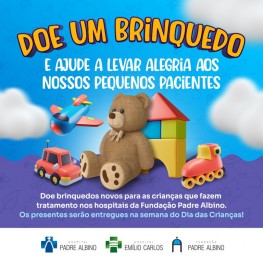 Fundação capta brinquedos para crianças internadas