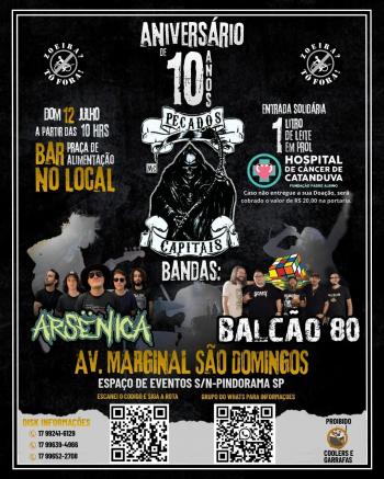 Moto Clube Pecados Capitais comemora 10 anos com evento em prol do HCC