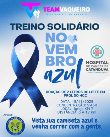 Treino Solidário reúne corredores no dia 15