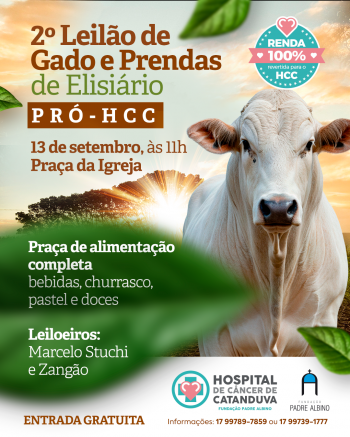 Elisiário promove 2º Leilão de Gado e Prendas no dia 13 de setembro