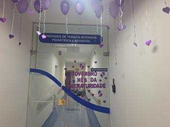 Unidades neonatais do HPA divulgam o Novembro Roxo