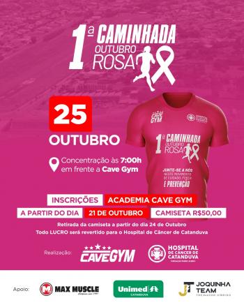 Cave Gym realiza 1ª Caminhada Outubro Rosa em prol do HCC