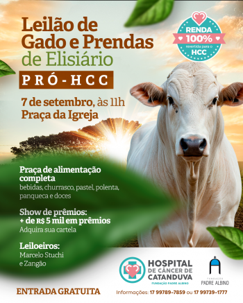Leilão de Gado e Prendas de Elisiário terá R$ 5 mil em prêmios