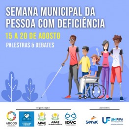 Em parceria com a UNIFIPA, Arcos abre inscrições  para a “Semana municipal da pessoa com deficiência”